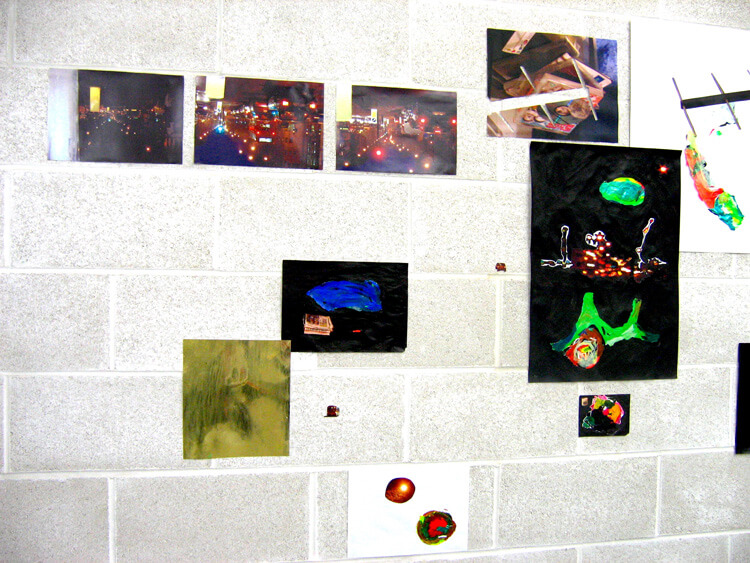 Recording Light, 2004, acrylic paint, printed paper and other different types of papers, variable size