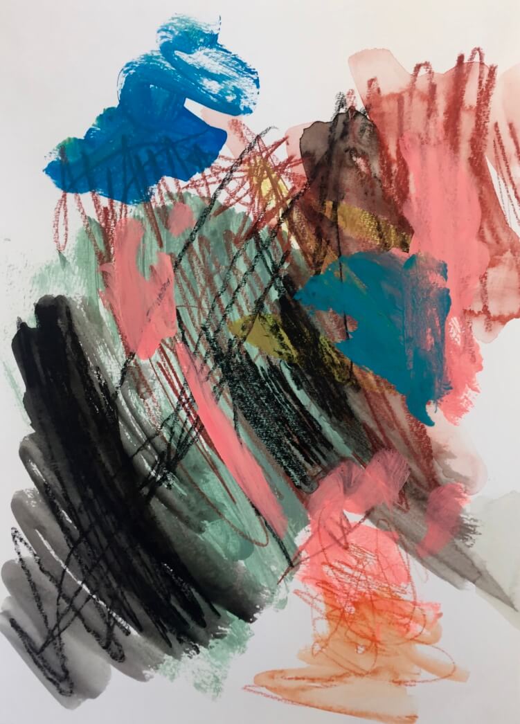 Untitled, 2016, acrylic paints and colour pencils, 32 x 24cm