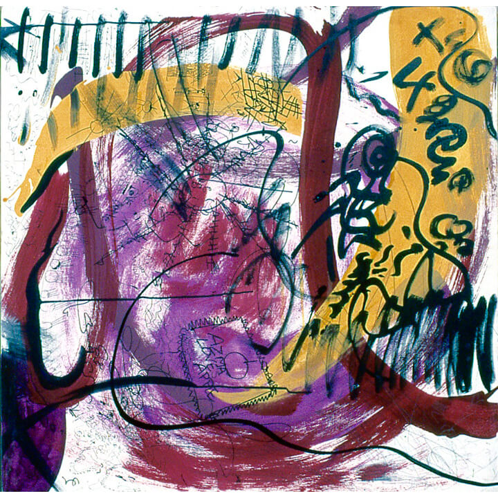 A Child in Me, 1997, acrylic paints and markers, 92 x 92cm