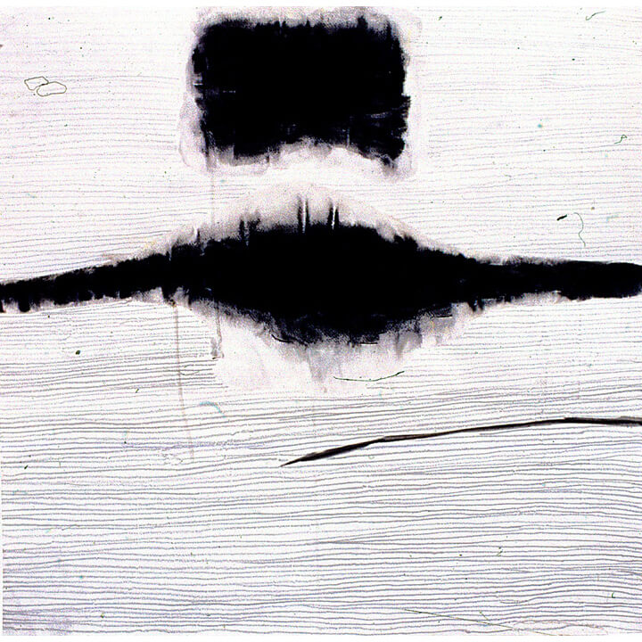 Composition, 1997, black ink and charcoal on paper, 60 x 60cm